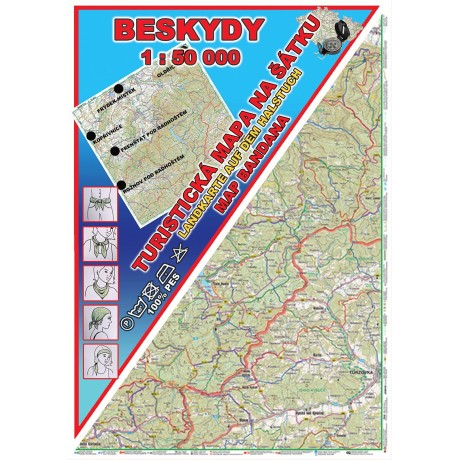 BESKYDY (MAPA NA ŠÁTKU)