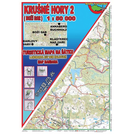 KRUŠNÉ HORY 2-BOŽÍ DAR (MAPA NA ŠÁTKU)