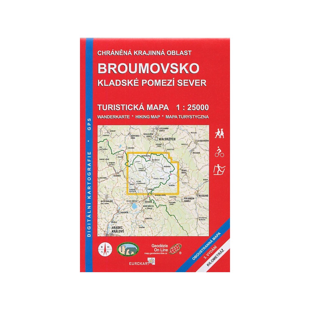 turistická mapa broumovsko TURISTICKÁ MAPA BROUMOVSKO, KLADSKÉ POMEZÍ SEVER