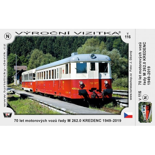 VTV 116 70 LET MOTOROVÝCH VOZŮ M 262.0 KREDENC 1949-2019