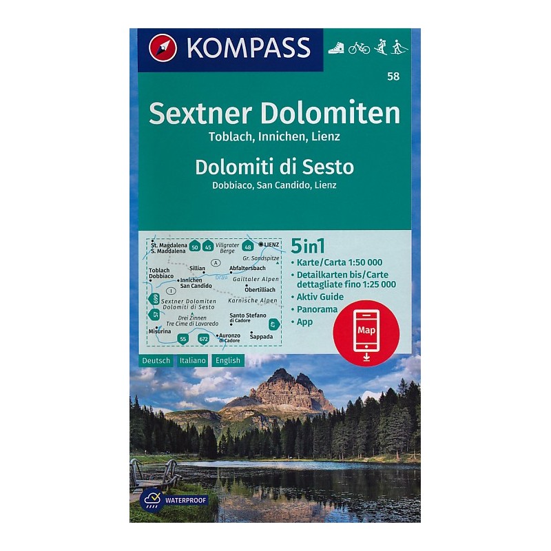 TuristickÁ Mapa Sextner Dolomiten Toblach Innichen Lienz Dolomiti Di Sesto Dobbiaco San 4196