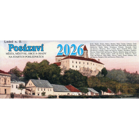 POSÁZAVÍ 2026 - STOLNÍ KALENDÁŘ
