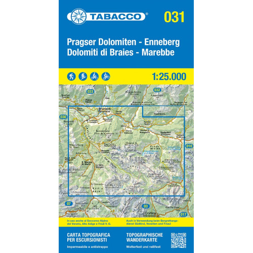 031 PRAGSER DOLOMITEN, ENNEBERG / DOLOMITI DI BRAIES, MAREBBE
