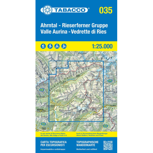 035 AHRNTAL, RIESERFERNER GRUPPE / VALLE AURINA, VEDRETTE DI RIES