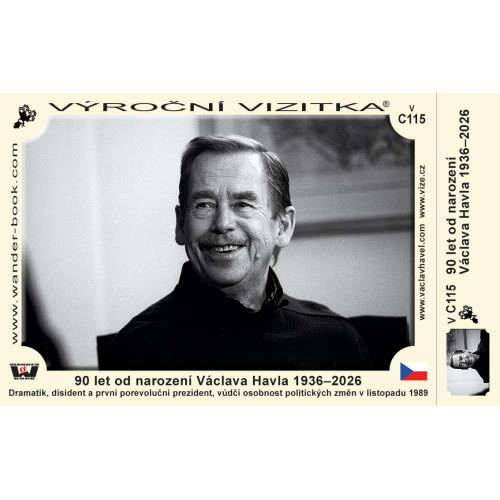 VTV C115 90 LET OD NAROZENÍ VÁCLAVA HAVLA 1936-2026