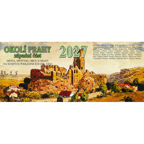 OKOLÍ PRAHY - ZÁPADNÍ ČÁST 2027 - STOLNÍ KALENDÁŘ